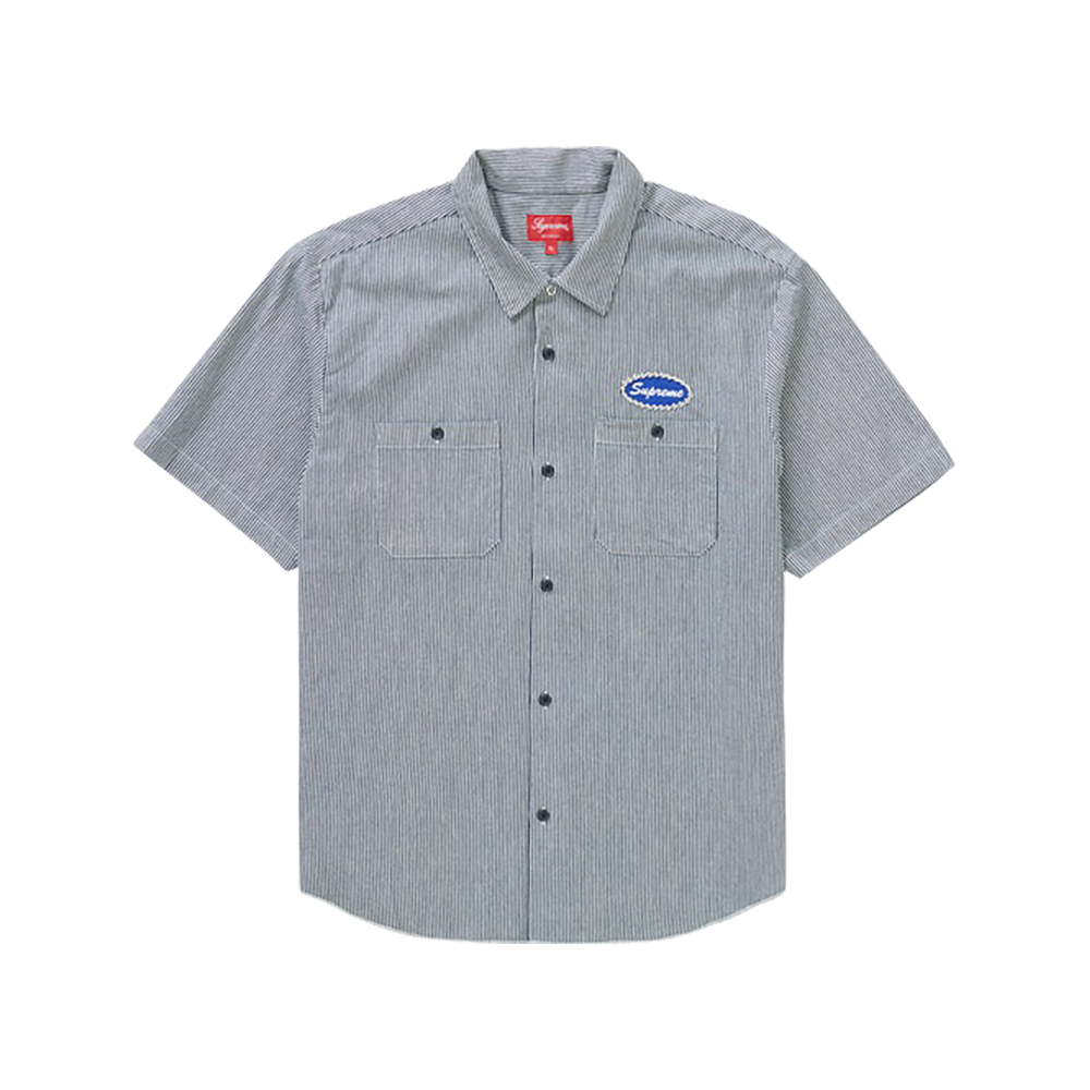 オープニング 大放出セール SUPREME Studded Patch S/S Work Shirt